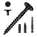 LIONMAX Structural Wood Lag Screws #14 x 2 Inch, 50PCS, Black