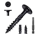 LIONMAX Structural Wood Lag Screws #14 x 1-1/2 Inch, 50PCS, Black