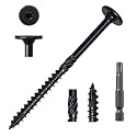 LIONMAX Structural Wood Lag Screws, #14 x 3-1/2 Inch, 100-PCS, Black