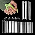 LIONVISON 504PCS Square Nail Tips: 3XL NO C CURVE Clear Nails Tips