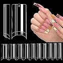 LIONVISON Long Square Nail Tips: 500PCS No C Curve Nails Tip 10 Sizes