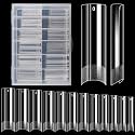 LIONVISON XL Square Nail Tips: 240PCS No C Curve Nails Tips for Home DIY