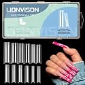 LIONVISON XXL Square Nail Tips: No C Curve 12 Sizes Tapered Nails Tips