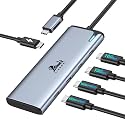 LIONWEI USB C Splitter Dual Monitors for MacBook Pro, 2USB-C Video Output 4K@60Hz, 10Gbps Data Transfer, 100W PD Charging, Dual Monitor Adapter Dongle for USB C Monitor, Windows, MacBook Pro/Air