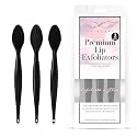 Lip Exfoliator 3 Pack, Dual Sided Silicone Scrubber & Pore Cleaning Brush