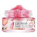 Lip Scrubs Exfoliator & Moisturizer, Lip Repair for Lush Soft Lips, Lip Moisturizer for Chapped Dry and Flaky Lips Treatment (Peach)