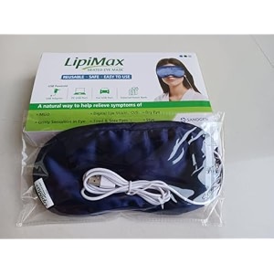 lipimax heated eye mask - black natural sleep mask heated pull on