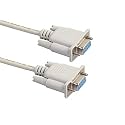 LipiWorld® Serial RS232 9-Pin 9 Pin PC Converter Extension Cable (Serial RS232 Female to Female 1.2M)(Grey)