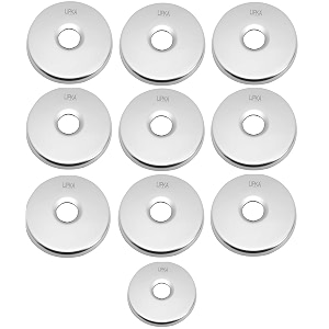 lipka pack of 10 chrome plated stainless steel 304 grade 188 flange ruby-cp extra wide pack of 10