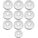 LIPKA Pack of 10 Chrome Plated Stainless Steel 304 Grade (18/8) Flange Ruby-CP (Extra Wide) Pack of 10