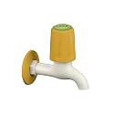 LIPKA Grand Bib Cock Faucet | PTMT Water Tap |Ivory/Yellow Color | Plastic | Polished