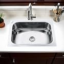 LIPKA Square Single Bowl 24 x 18 x 9 inches Kitchen Sink | Premium Stainless Steel Square Single Bowl Kitchen Sink | Glossy Finish | Kitchen Sink/Sink Coupling/Waste pipe