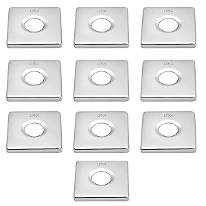 lipka pack of 10 stainless steel 304 grade 188 chrome plated flange square-cp