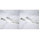 LIPKA Wave 40x5 Inches Shower Drain Channel | 304-Grade Stainless Steel 304-Grade Stainless Steel Linear Drain Channel for Bathroom | Water Drainer with Side Hole & Cockroach Trap (Pack of 2)