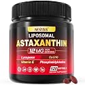 Liposomal Astaxanthin Supplements 12mg Lycopene, CoQ10, Lutein, Coconut Oil