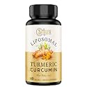 Liposomal Turmeric Curcumin Supplement 2000mg, 95% Standardized Curcuminoid Extract & Organic Root Powder with Piperine Black Pepper Fruit (15mg), 60 softgels