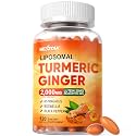 Liposomal Turmeric and Ginger Supplement Pills 2000mg + Lutein Zeaxanthin