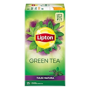 lipton green tea tulsi natura 25 tea bags