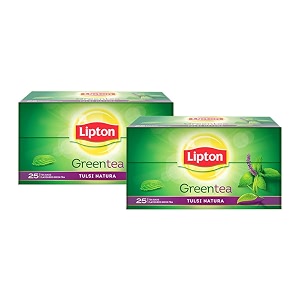 lipton tulsi natura green tea bags 25 tea bagspack of 265 grams