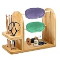 LIQING Yarn Holder for Crocheting Crochet Accessories Crochet Yarn Holders Portable Yarn Holders Double Rotating Yarn Ball Holders for Crochet Handmade Wooden Yarn Dispensers Crochet Gifts