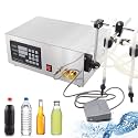 Liquid Filling Machine, Double Head Liquid Filling Machine Filler 3.5L /Min Large Acity 5-1000Ml for Beverage Liquor Vin