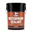 Liquid Rubber Waterproof Sealant - Roof &amp; Gutter Coating, Black, 5 Gallon