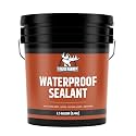 Liquid Rubber Waterproof Sealant - Roof &amp; Gutter Coating, Black, 2.5 Gallon