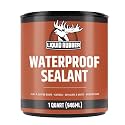 Liquid Rubber Waterproof Sealant - Roof &amp; Gutter Coating, Black, 1 Quart