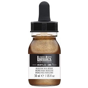 liquitex 4260229 ink 30ml irid 1-oz jar iridescent rich bronze