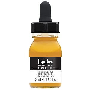liquitex 4260414 yellow orange azo professional acrylic ink 1-oz jar