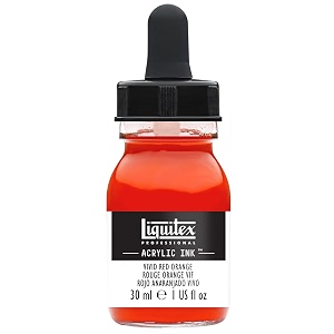 liquitex 4260620 ink 30ml 1-oz jar vivid red orange