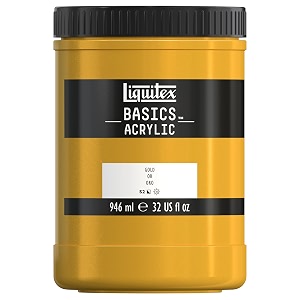 liquitex basics acrylic paint 32-oz jar gold