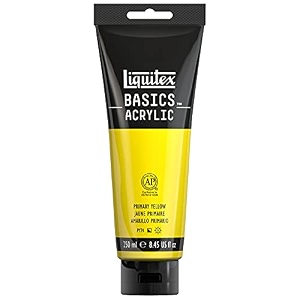 liquitex basics acrylic paint 85-oz tube primary yellow