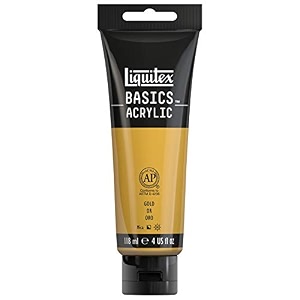 liquitex basics acrylic color 118ml gold