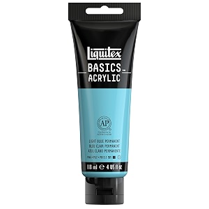 liquitex basics acrylic color light blue permanent