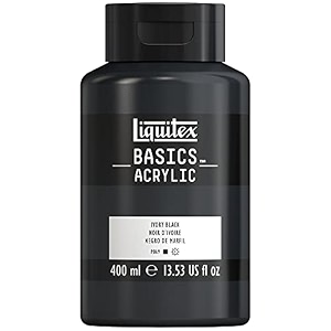 liquitex basics acrylic colour 400ml ivory black