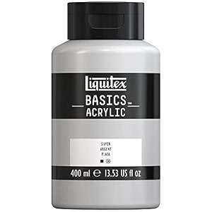 liquitex basics acrylic colour 400ml silver