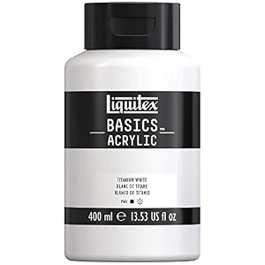 liquitex basics acrylic colour 400ml titanium white