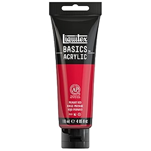 liquitex basics acrylic paint 118 ml tube primary red