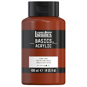 liquitex basics acrylic paint 135-oz bottle burnt sienna 13 fl