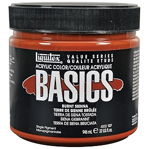 liquitex basics acrylic paint 32-oz jar burnt sienna