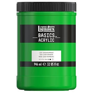 liquitex basics acrylic paint 32-oz jar light green permanent
