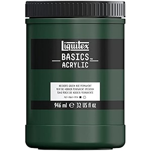 liquitex basics acrylic paint 32-oz jar hookers green hue permanent