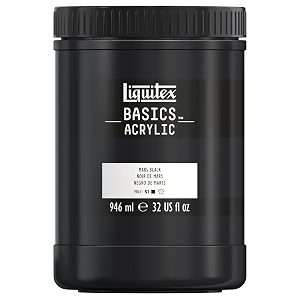liquitex basics acrylic paint 32-oz jar mars black