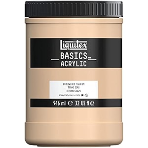 liquitex basics acrylic paint 32-oz jar unbleached titanium