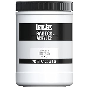 liquitex basics acrylic paint 946 ml titanium white