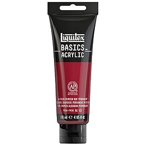 liquitex basics acrylic paint 4-oz tube alizarin crimson hue