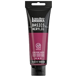 liquitex basics acrylic paint 4-oz tube quinacridone magenta