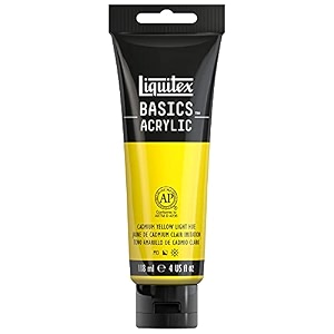 liquitex basics acrylic paint 4oz-cadmium yellow light hue