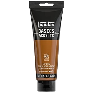 liquitex basics acrylic paint 250ml 85-oz tube raw sienna